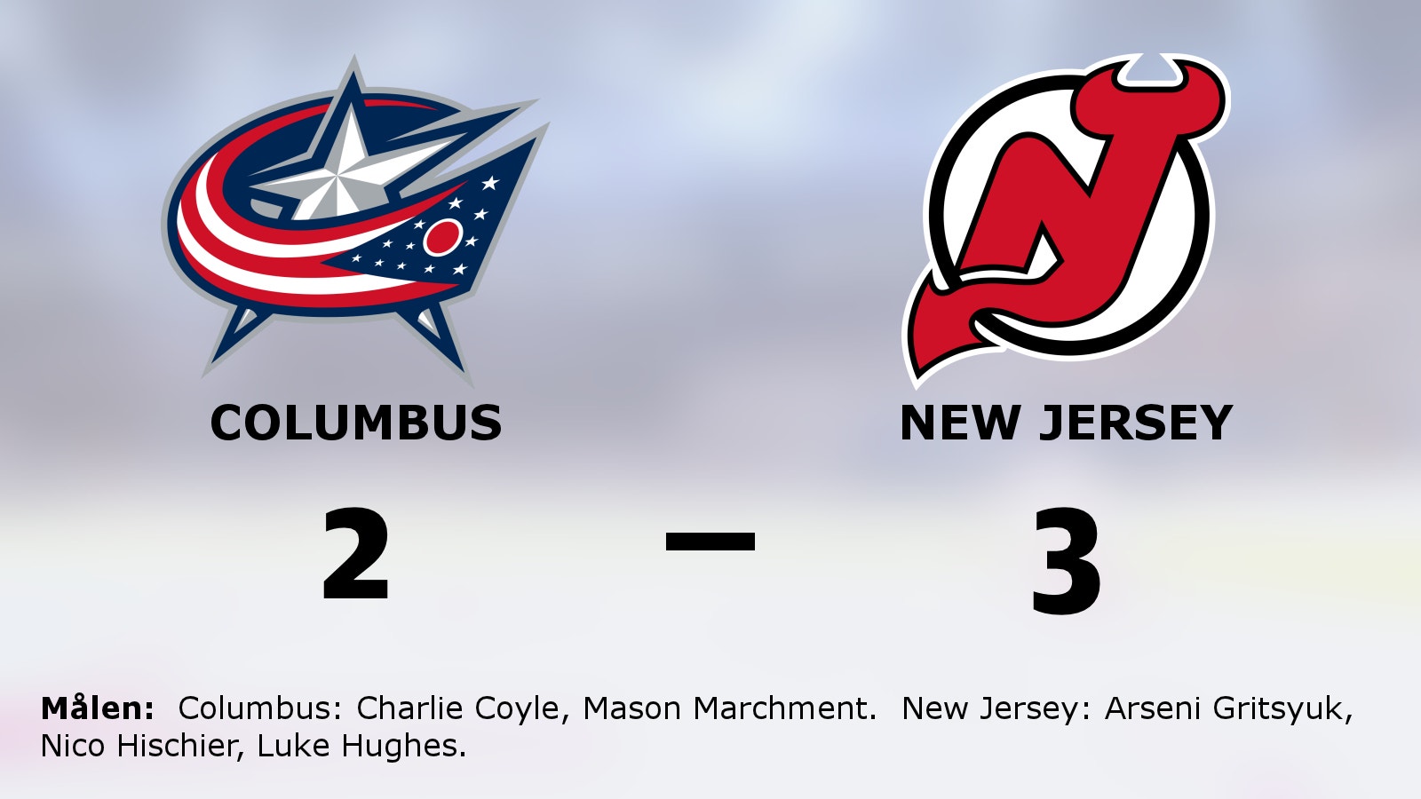 New Jersey bröt tunga sviten mot Columbus
