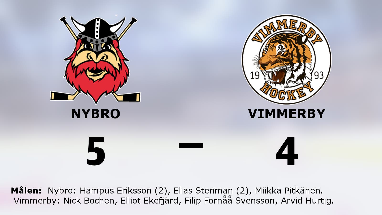 Nybro avgjorde i tredje perioden i segern mot Vimmerby