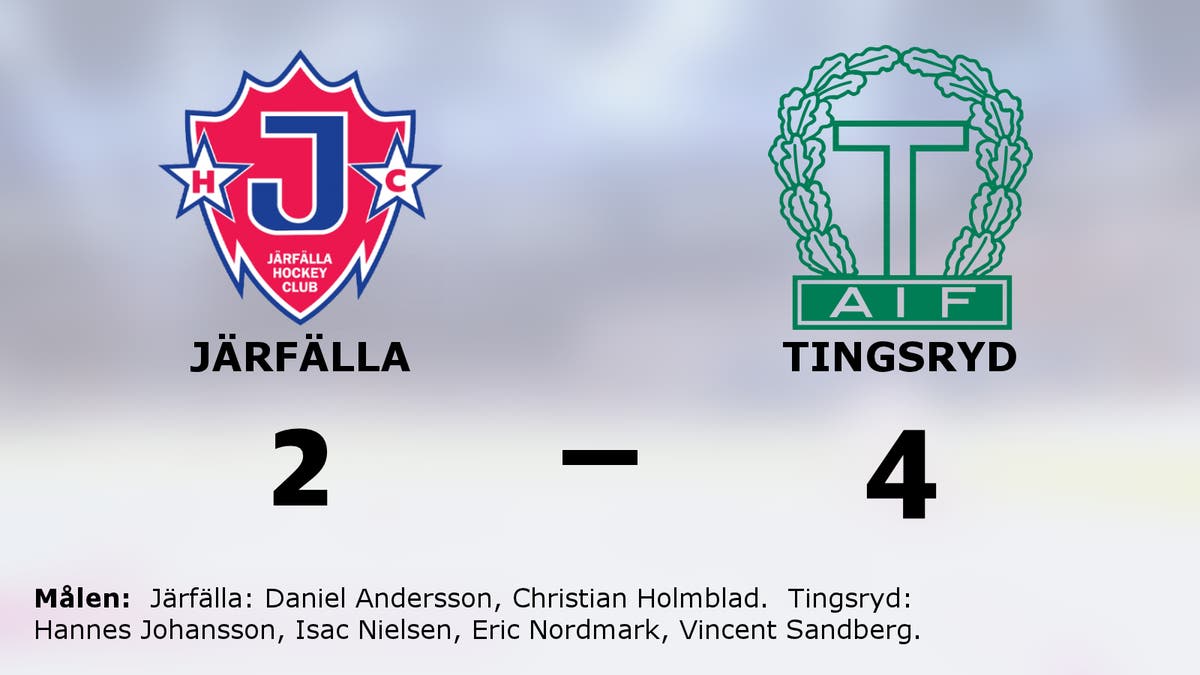 Tingsryds fina svit håller i sig efter 4–2 mot Järfälla