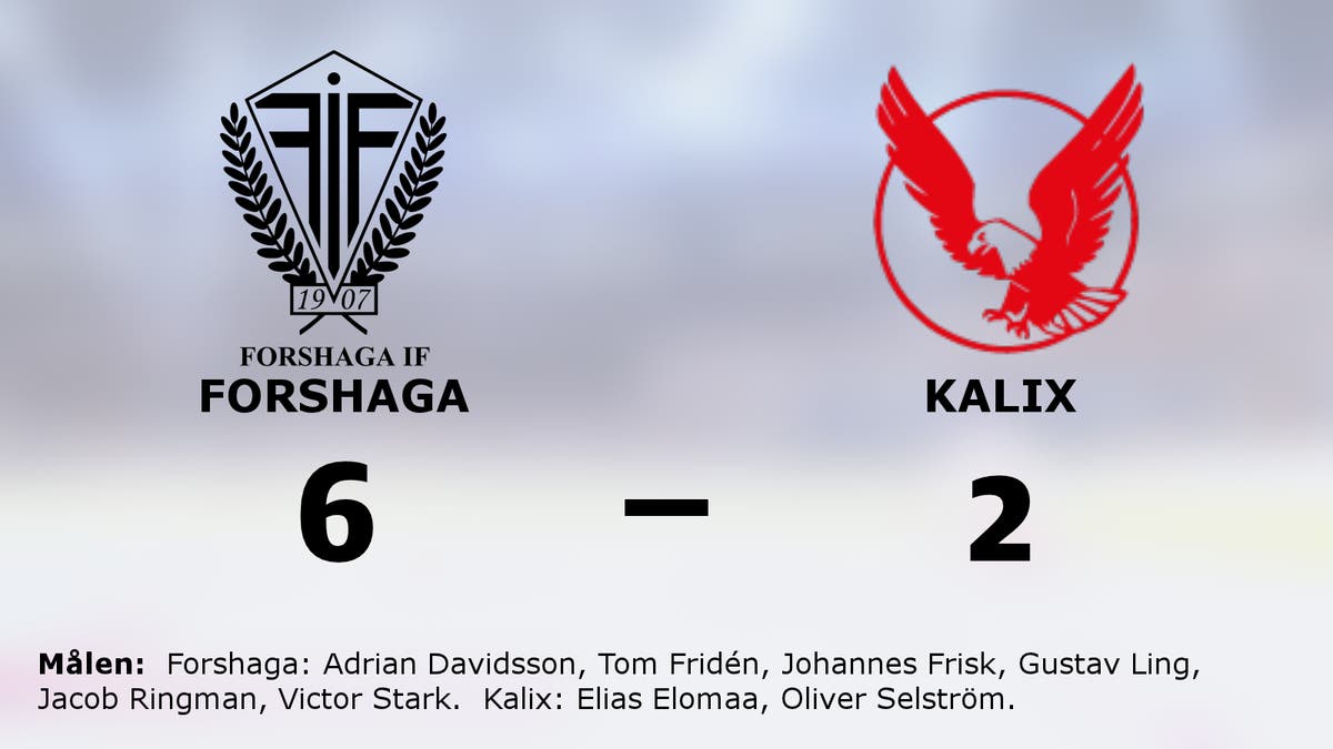 6–2-seger för Forshaga – besegrade Kalix