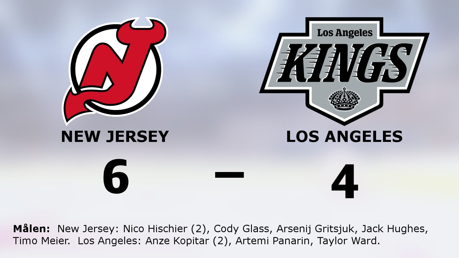 New Jersey vann mot Los Angeles – trots underläge