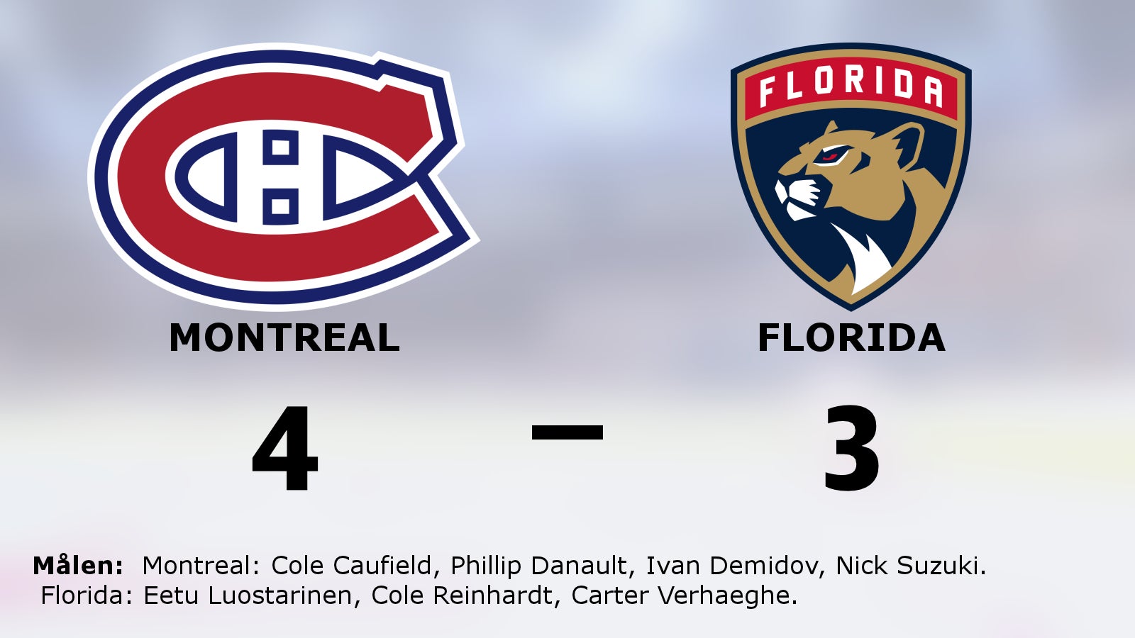 Montreals fina svit fortsätter mot Florida