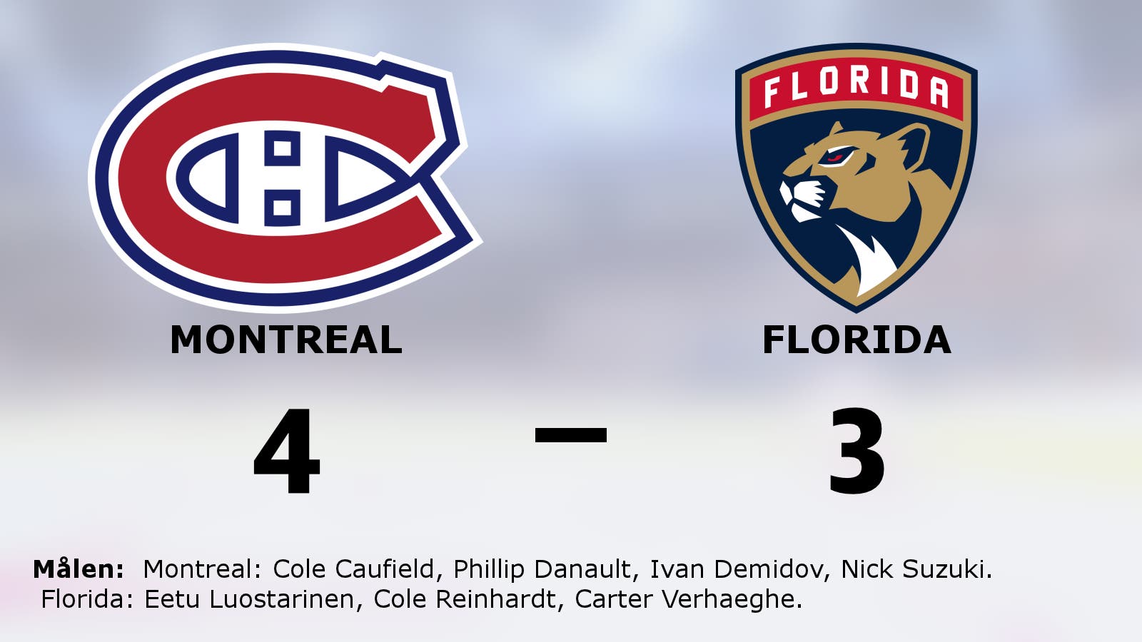 Montreals fina svit fortsätter mot Florida