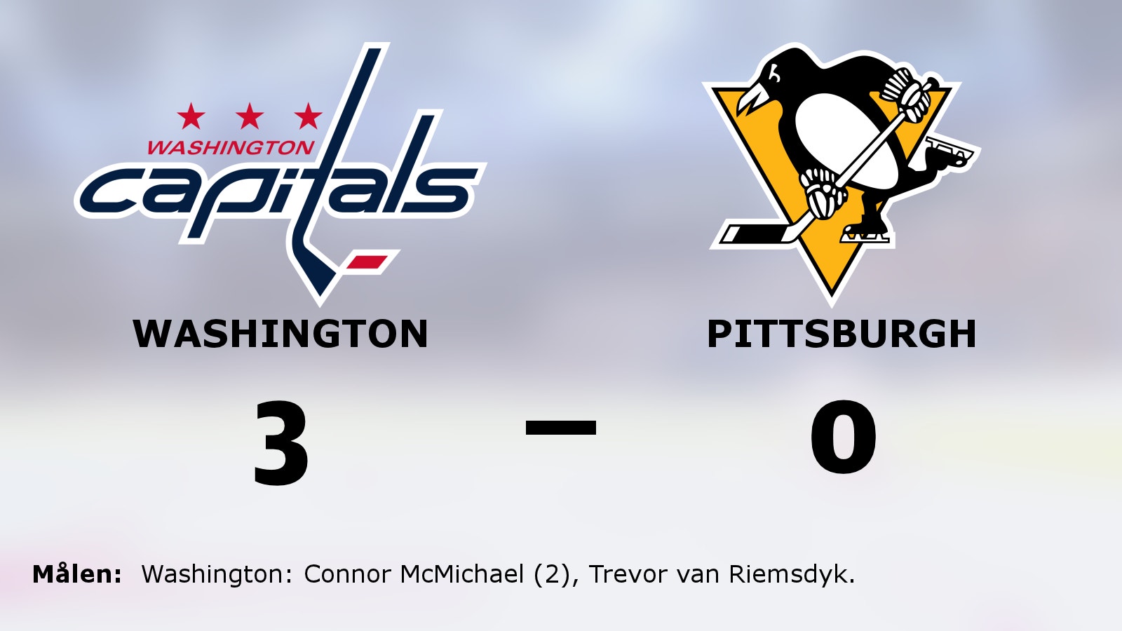 Stabil seger för Washington – som nollade Pittsburgh