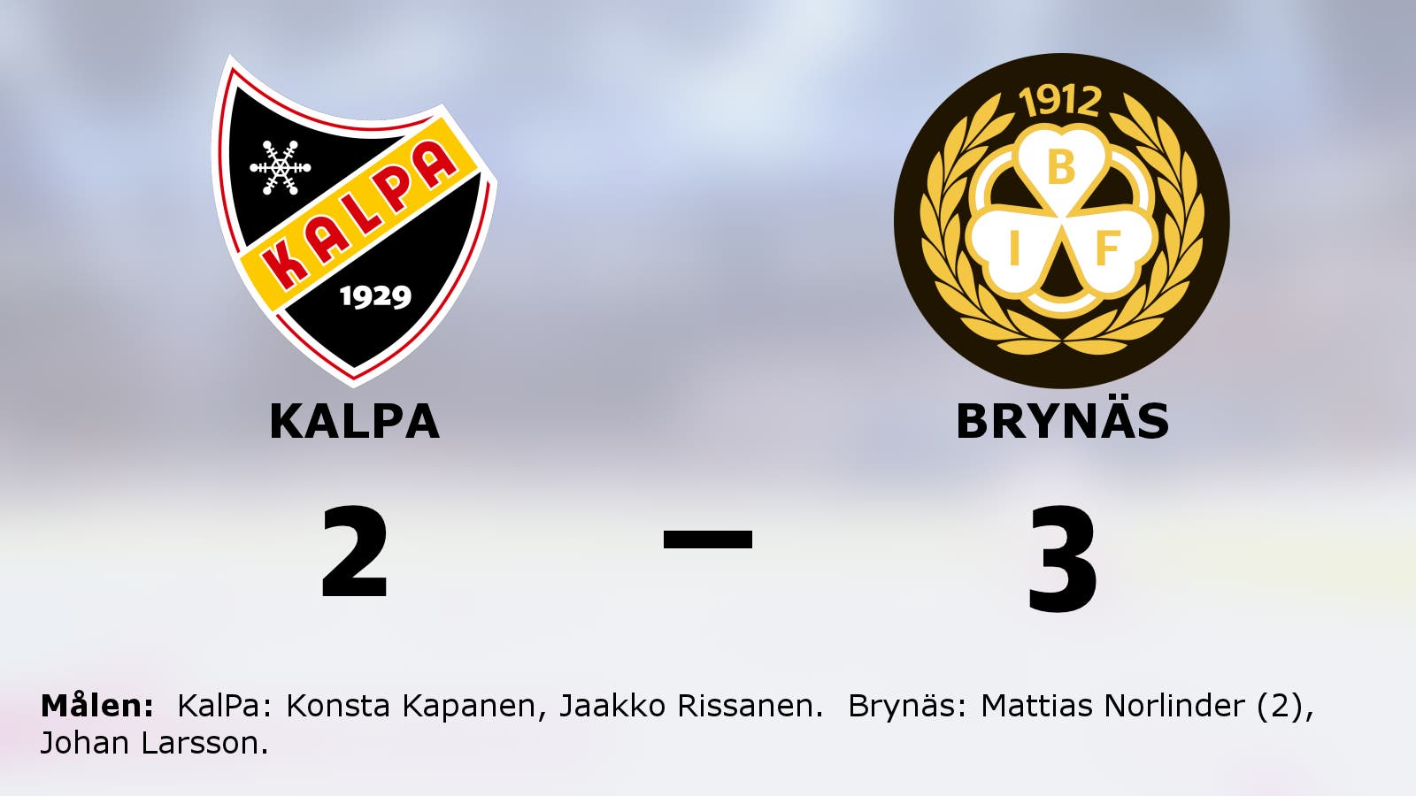 Brynäs säkrade segern i matchserien mot KalPa