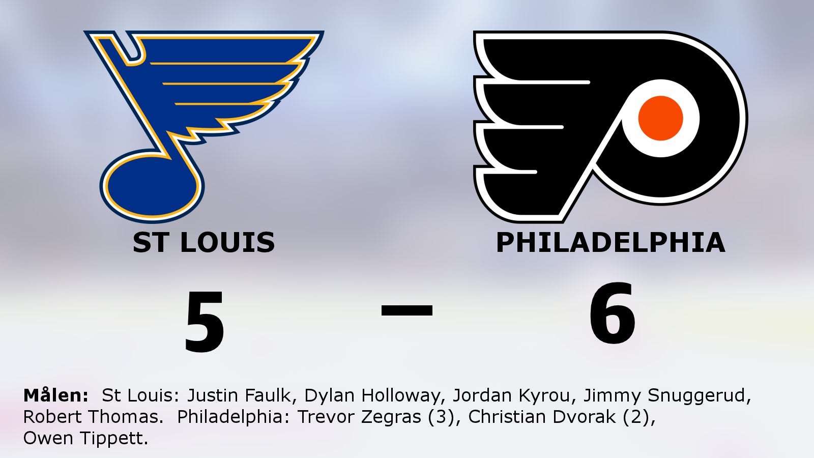 Tvåmålsunderläge vändes till seger för Philadelphia mot St Louis