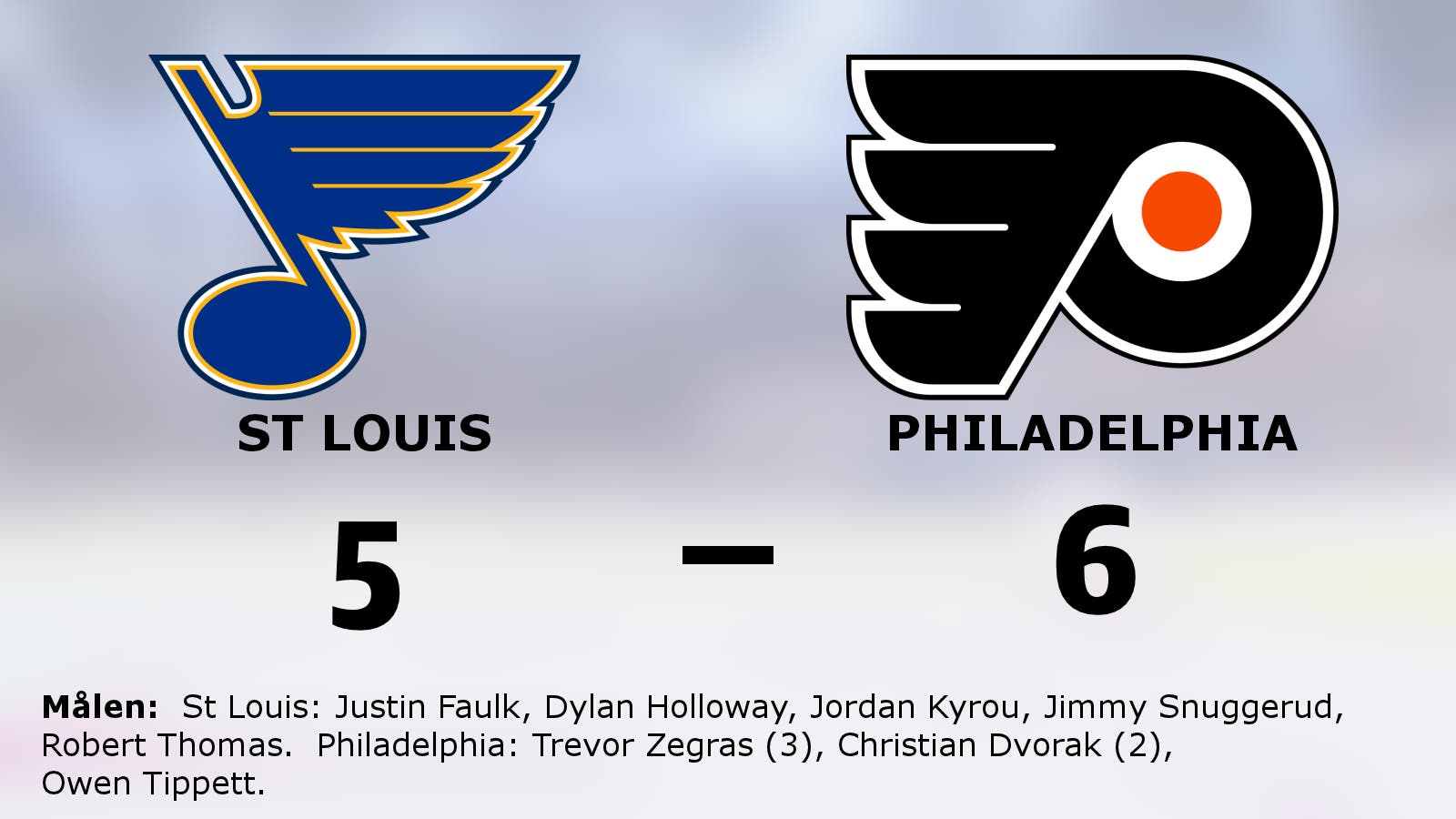 Tvåmålsunderläge vändes till seger för Philadelphia mot St Louis
