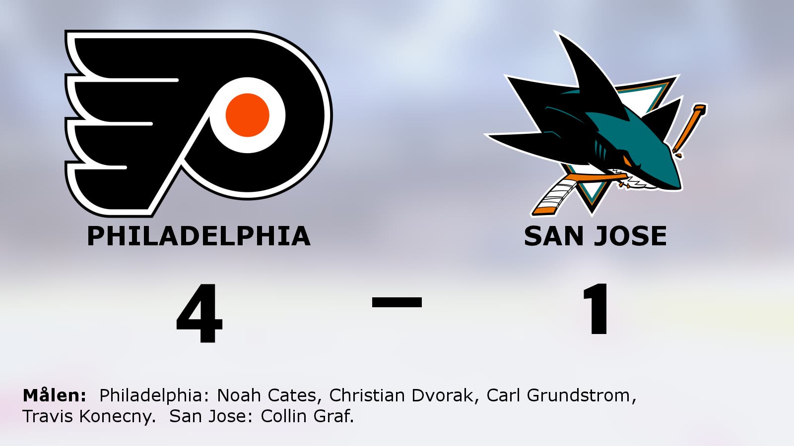 Ny seger för Philadelphia mot San Jose