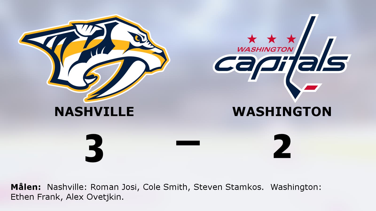 Smith och Josi bakom Nashvilles avgörande mot Washington