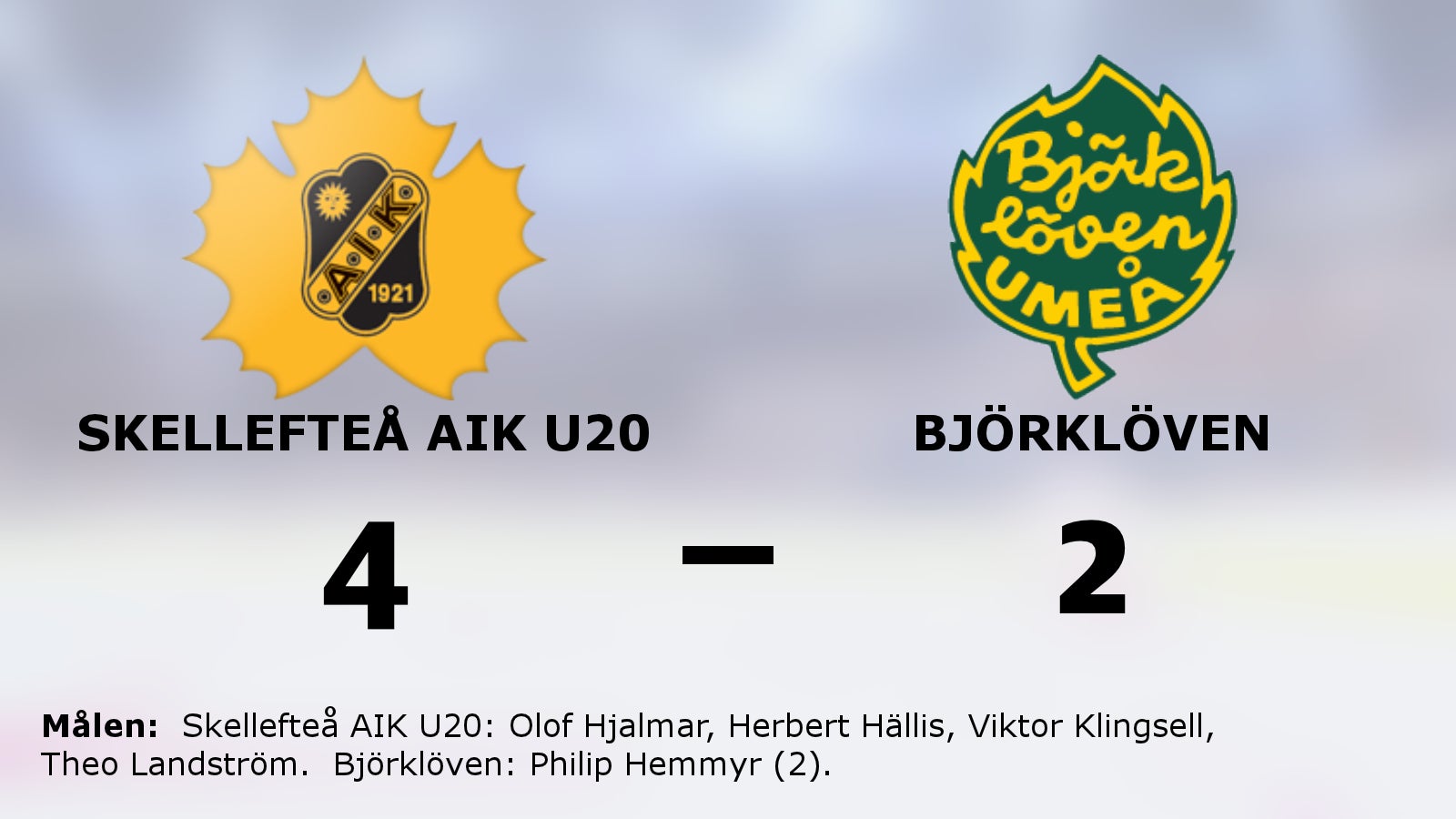 Skellefteå AIK U20 avgjorde i slutperioden mot gästande Björklöven