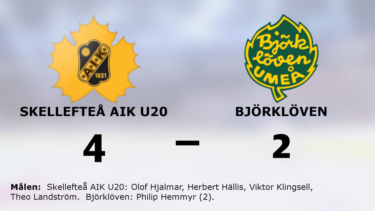 Skellefteå AIK U20 avgjorde i slutperioden mot gästande Björklöven