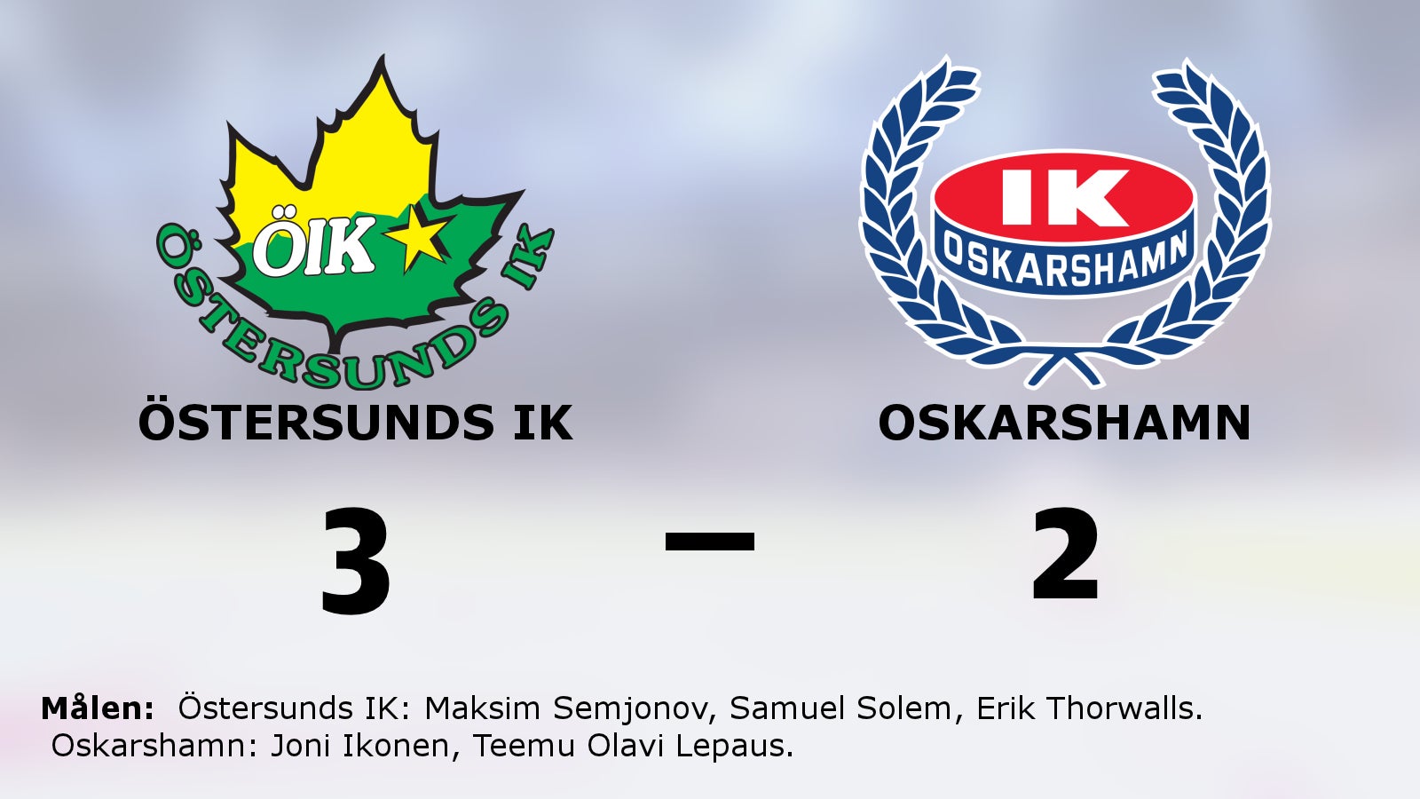 Förlustsviten bruten för Östersunds IK – efter 3–2 mot Oskarshamn
