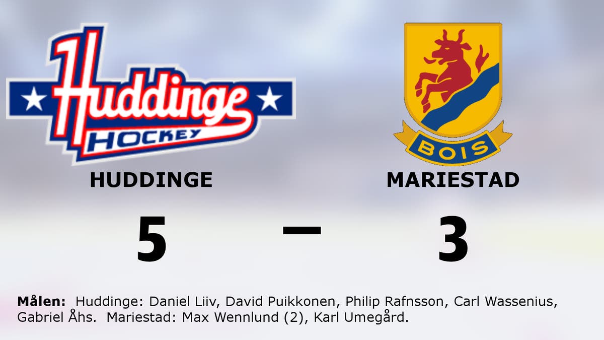 Huddinge vann med 5–3 mot Mariestad