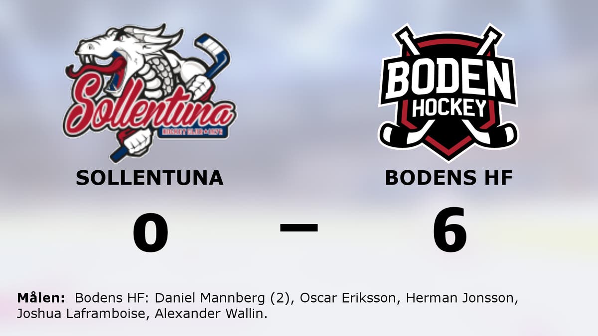 Målfest för Bodens HF borta mot Sollentuna