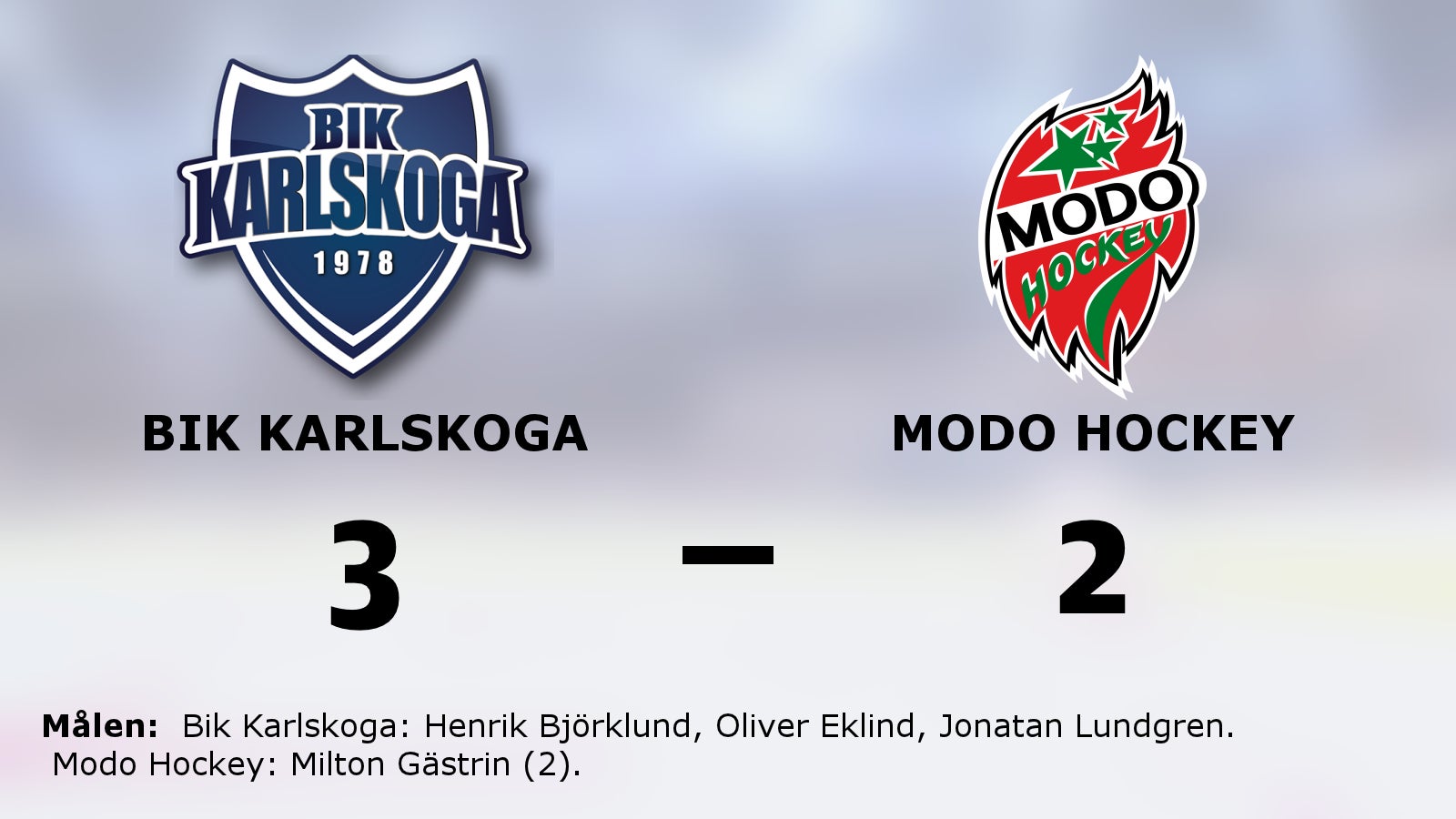 Bik Karlskoga knep segern i målmässigt jämn match mot Modo Hockey