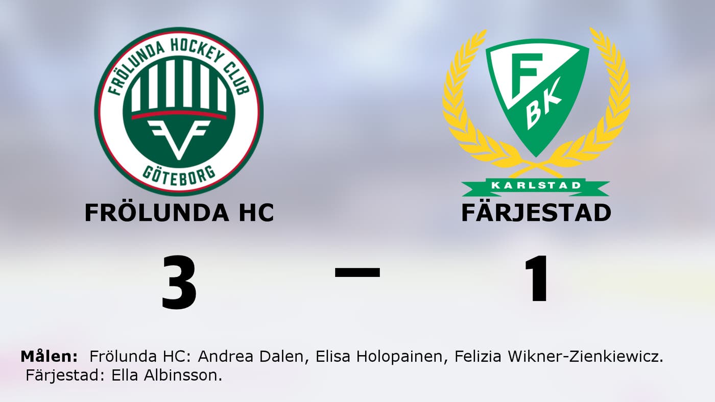 Frölunda HC ryckte i sista perioden och vann mot Färjestad