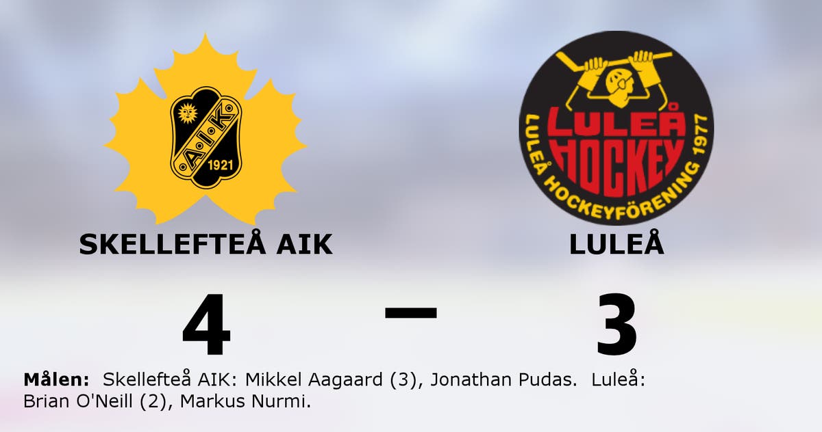 Mikkel Aagaard låg bakom segern för Skellefteå AIK mot Luleå