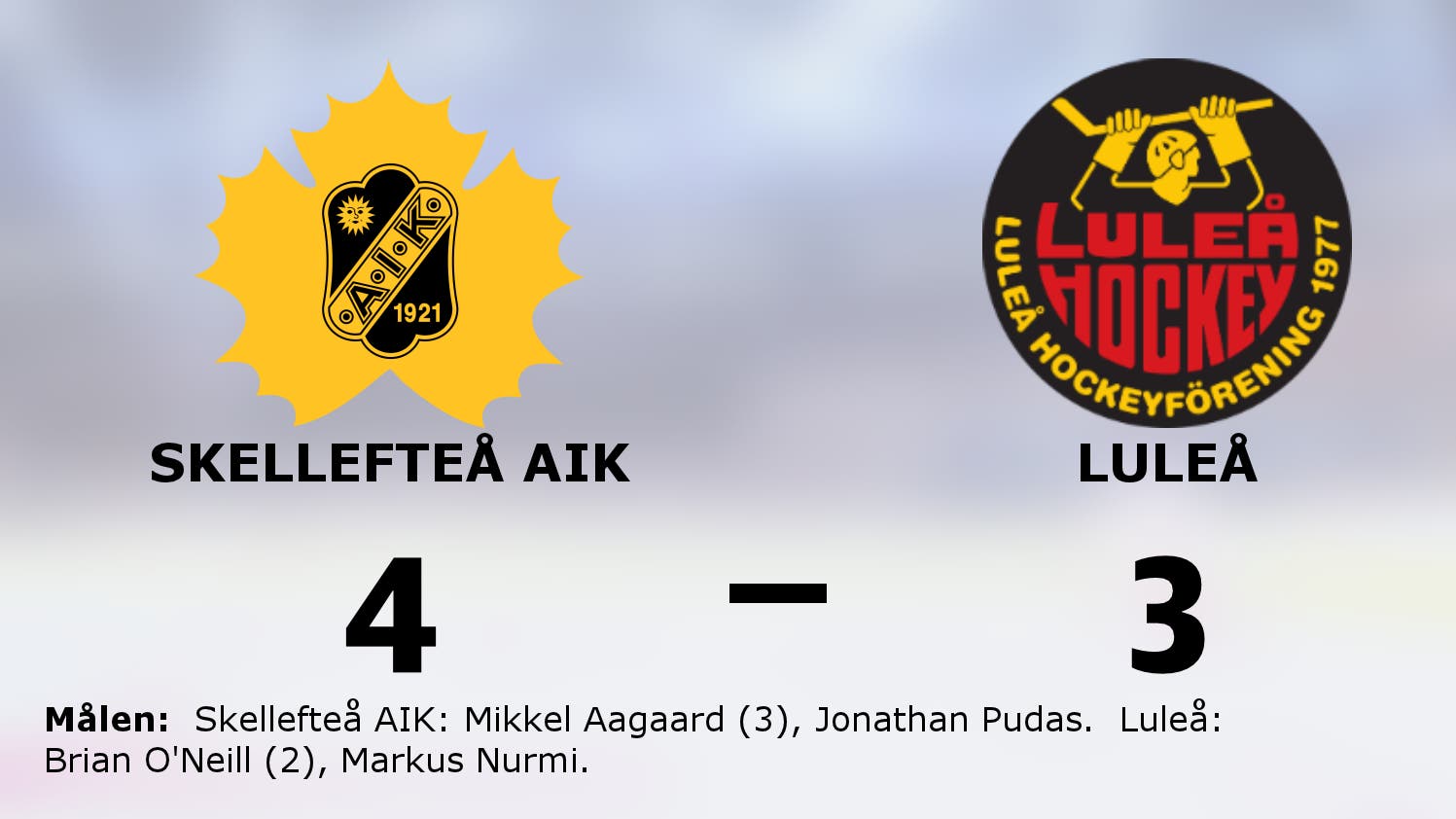 Mikkel Aagaard låg bakom segern för Skellefteå AIK mot Luleå