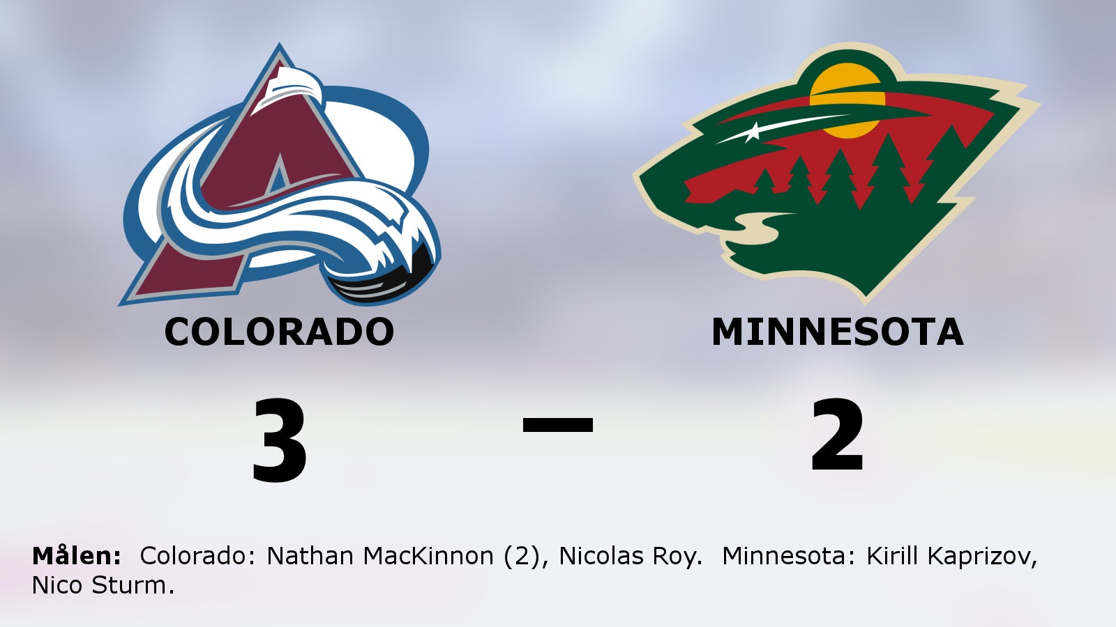 Colorado-seger i toppmötet med Minnesota