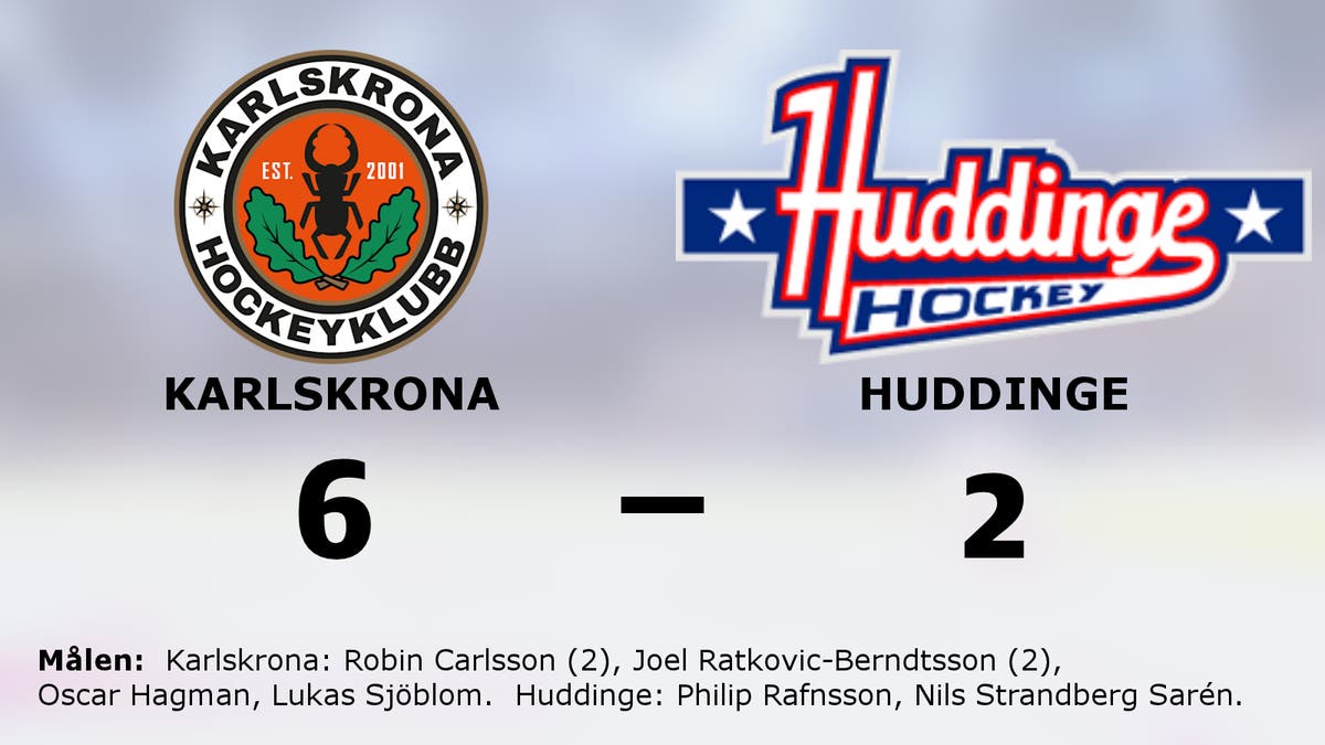 Ny seger för Karlskrona mot Huddinge