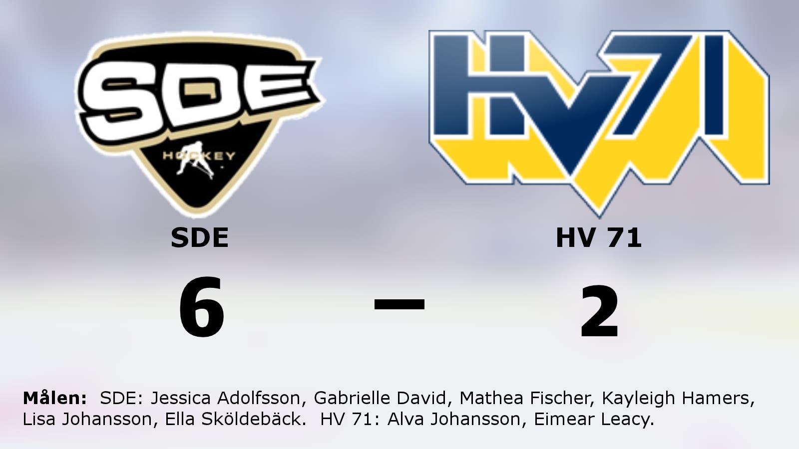 Femte raka för SDE efter seger mot HV 71
