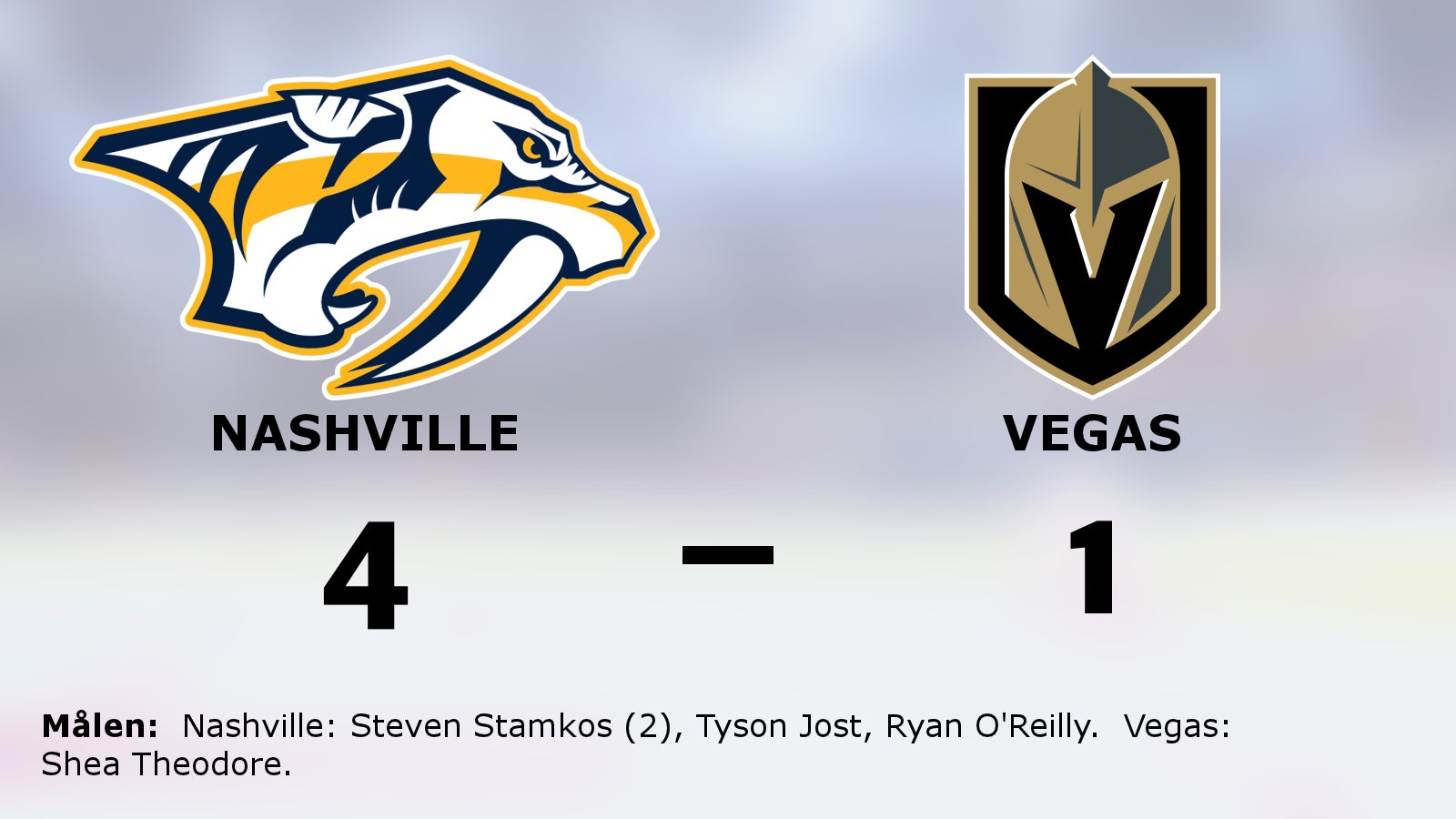 Chanslösa senast – men nu kunde Nashville besegra Vegas