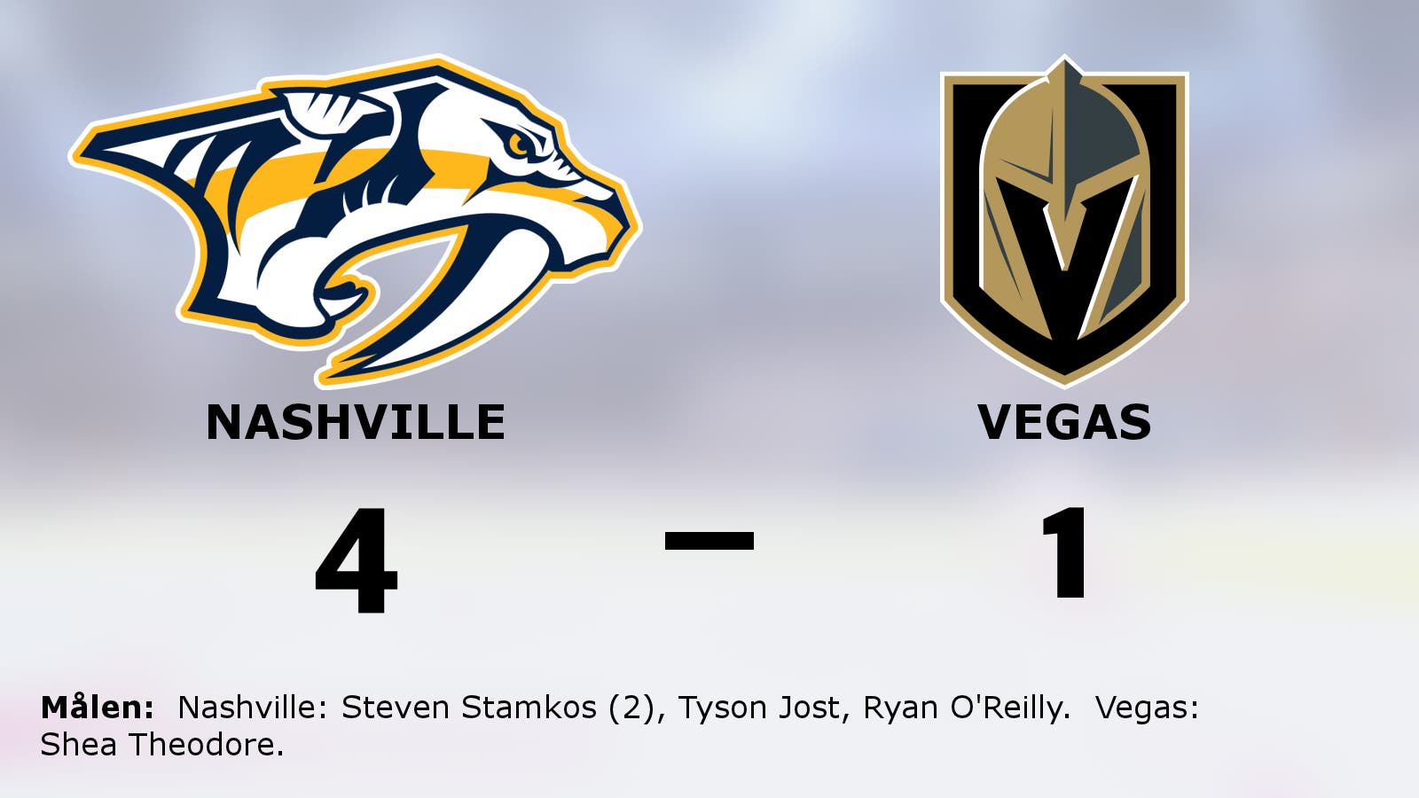 Chanslösa senast – men nu kunde Nashville besegra Vegas
