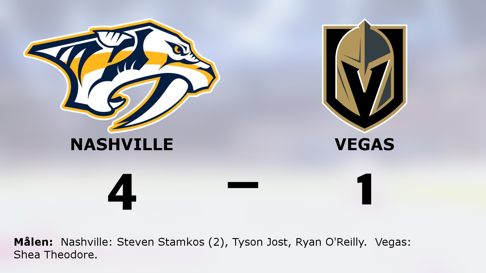 Chanslösa senast – men nu kunde Nashville besegra Vegas