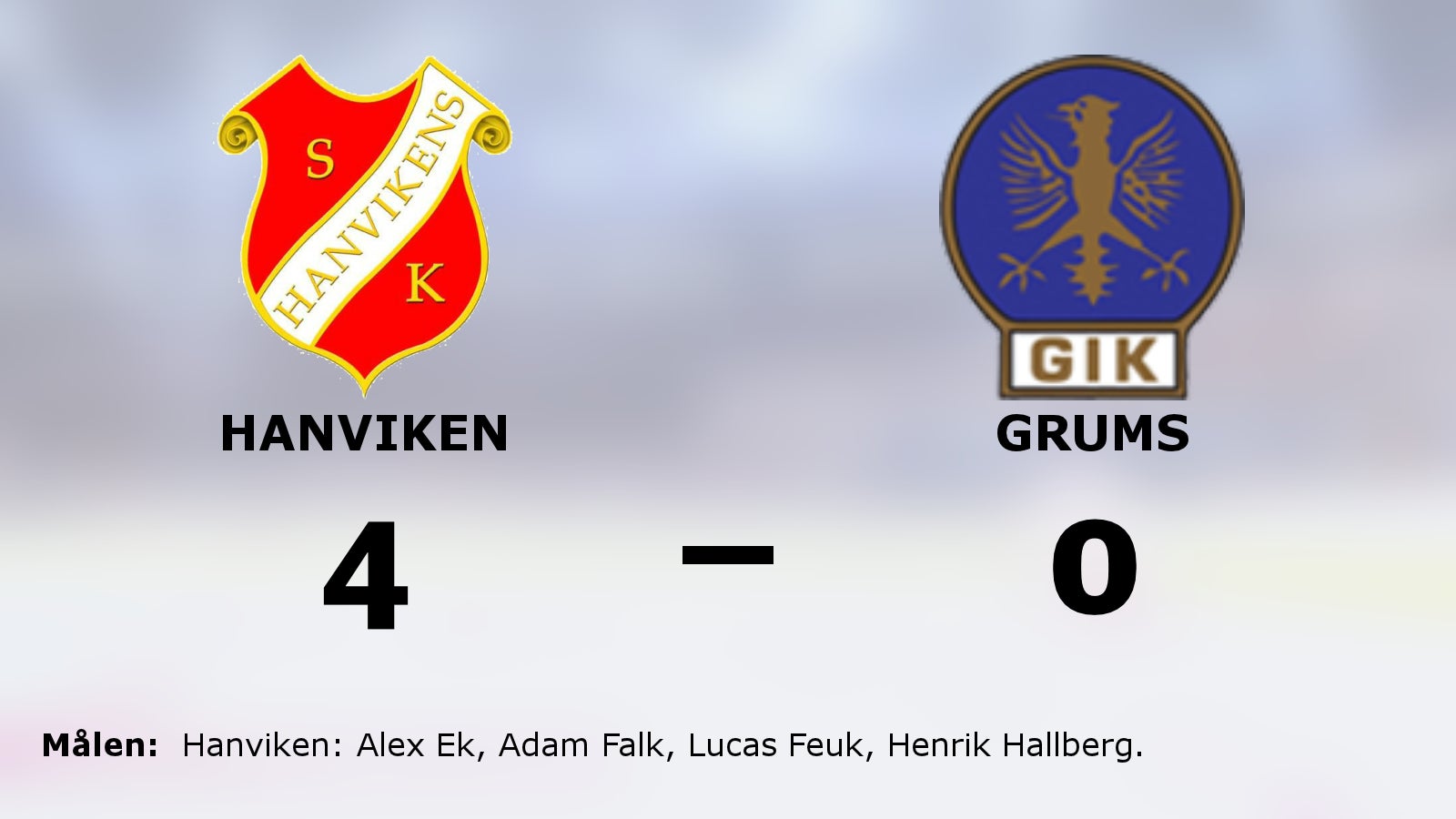 Hanviken nollade Grums – vann på hemmaplan