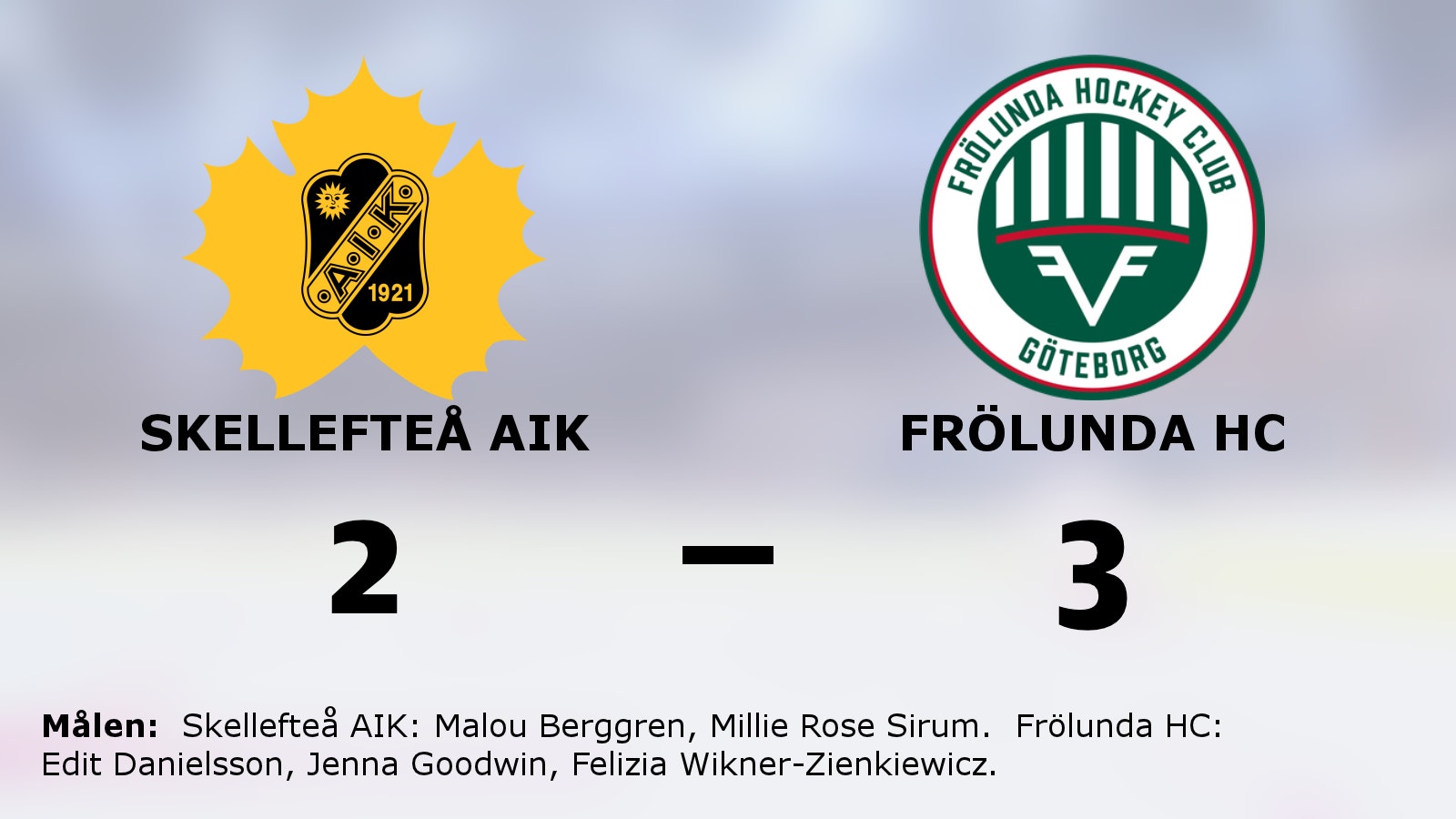 Frölunda HC:s starka svit mot Skellefteå AIK fortsätter
