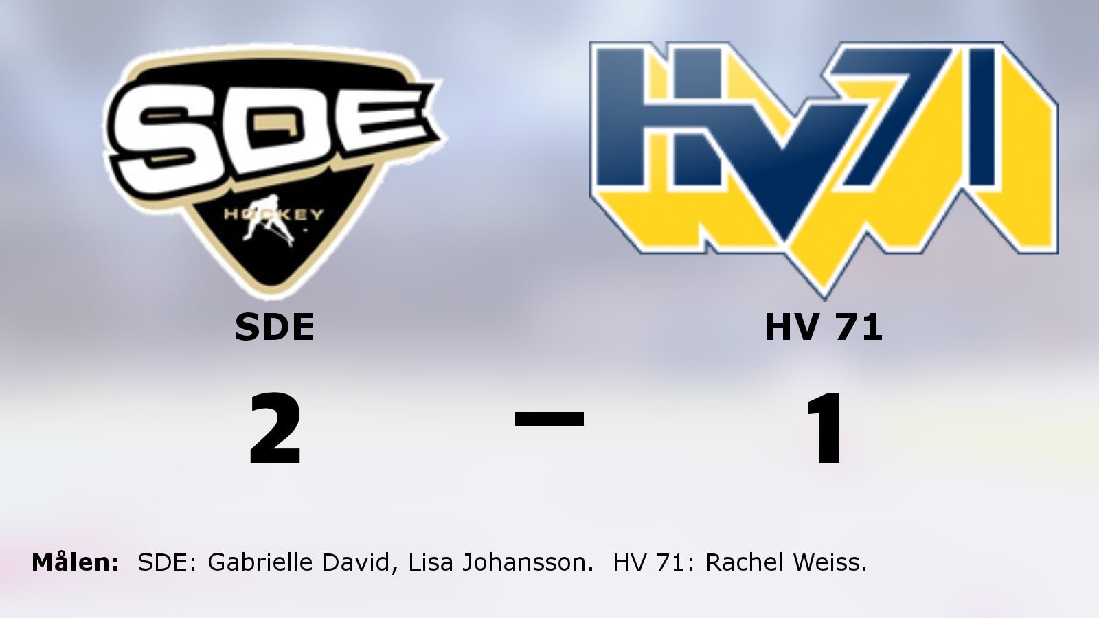 Efterlängtad seger för SDE – bröt förlustsviten mot HV 71