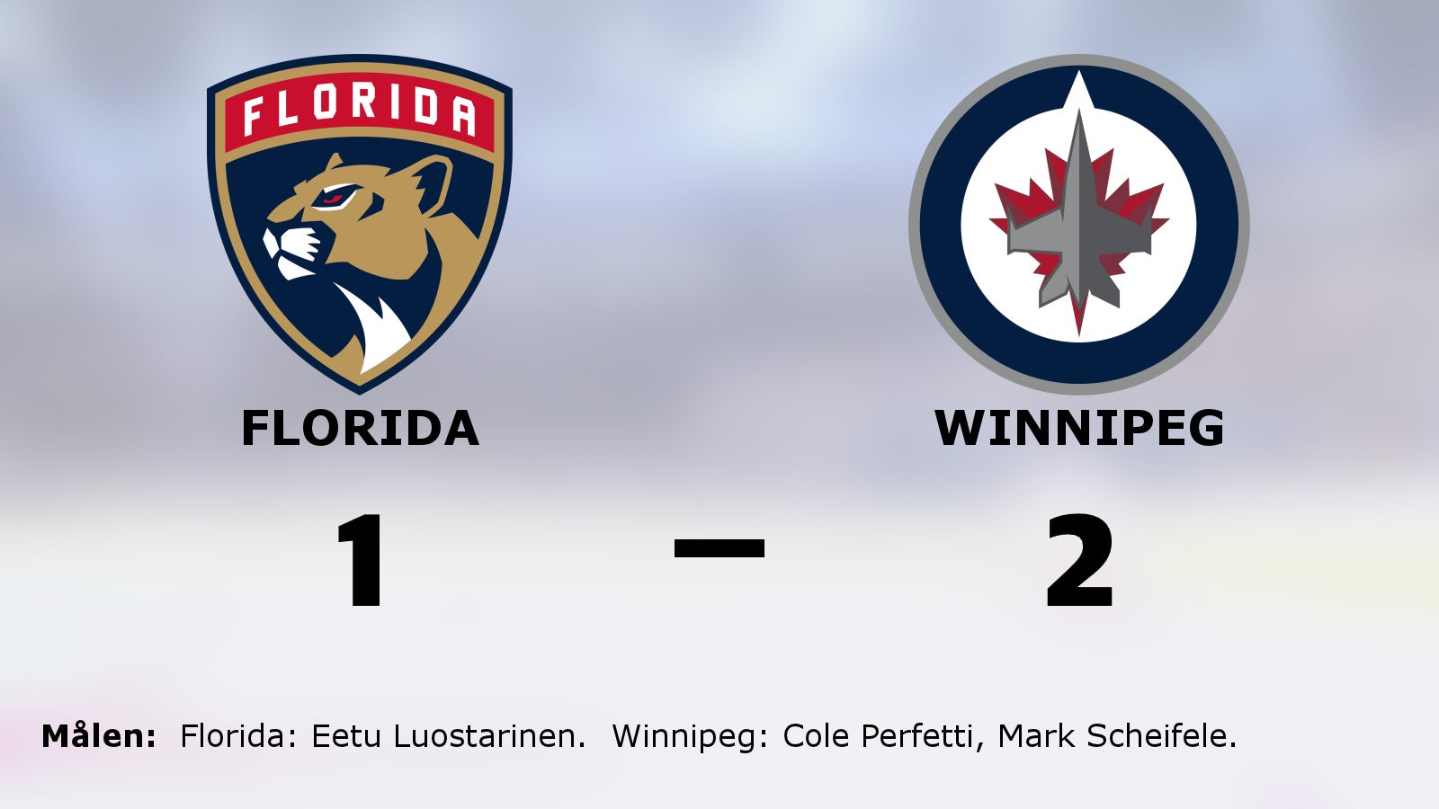 Cole Perfetti och Mark Scheifele målskyttar – när Winnipeg vände