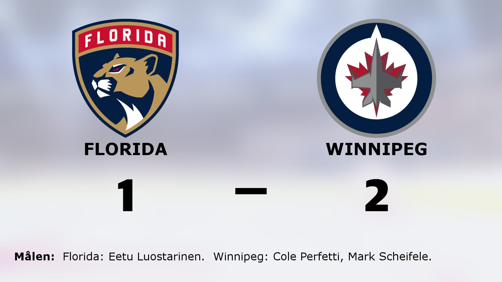 Cole Perfetti och Mark Scheifele målskyttar – när Winnipeg vände