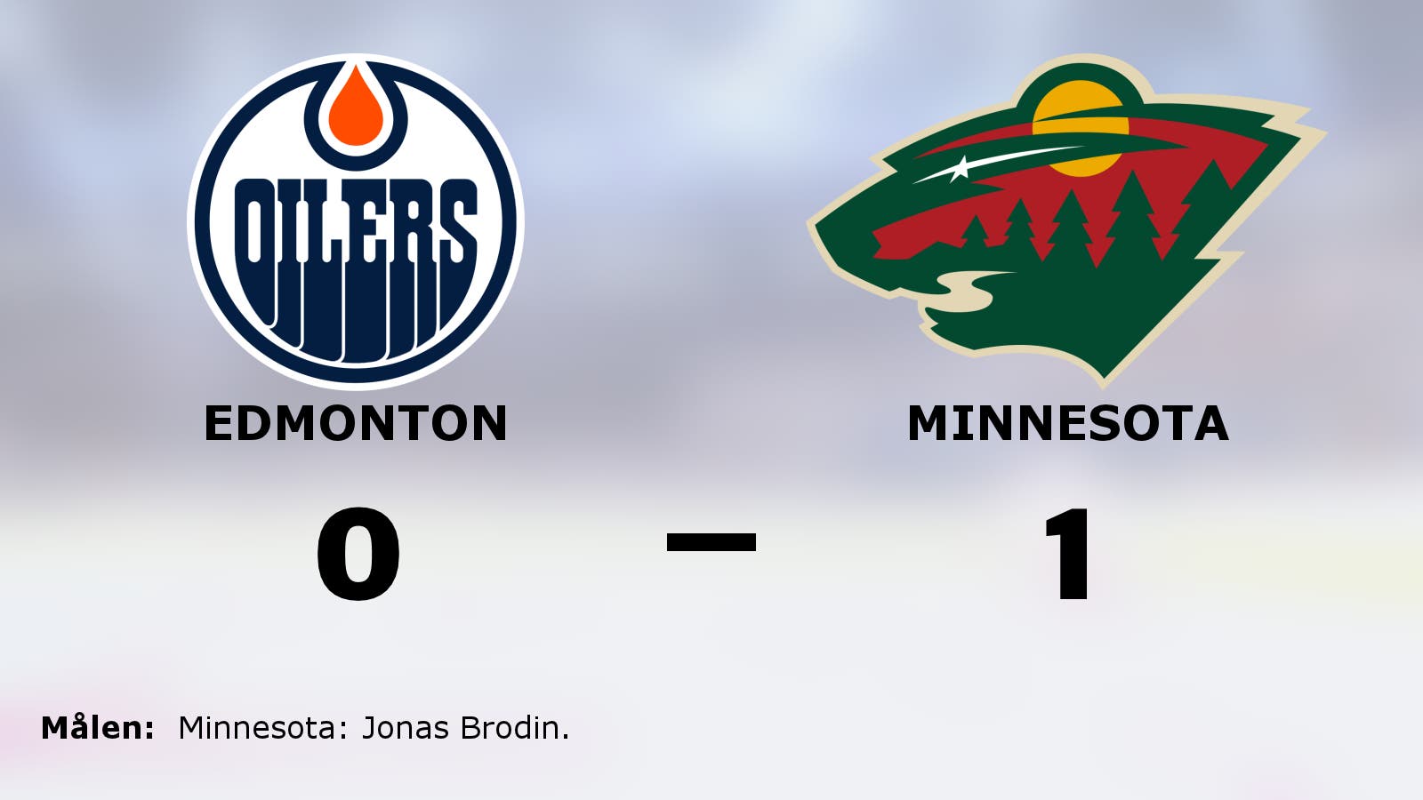 Jonas Brodin målskytt när Minnesota vann mot Edmonton
