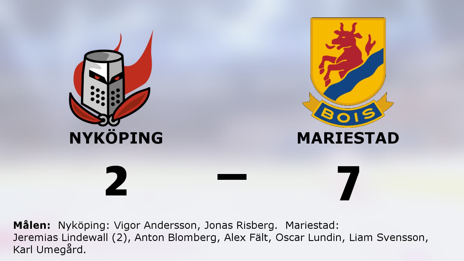 Ny seger för Mariestad mot Nyköping