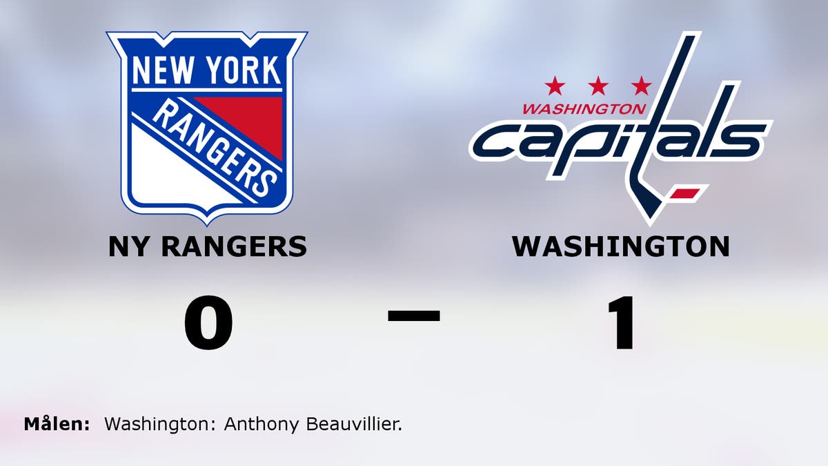 Anthony Beauvillier målskytt när Washington vann mot NY Rangers