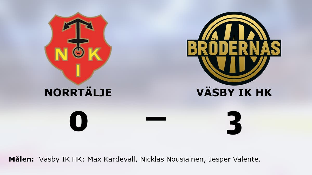 Stabil seger för Väsby IK HK – höll nollan mot Norrtälje