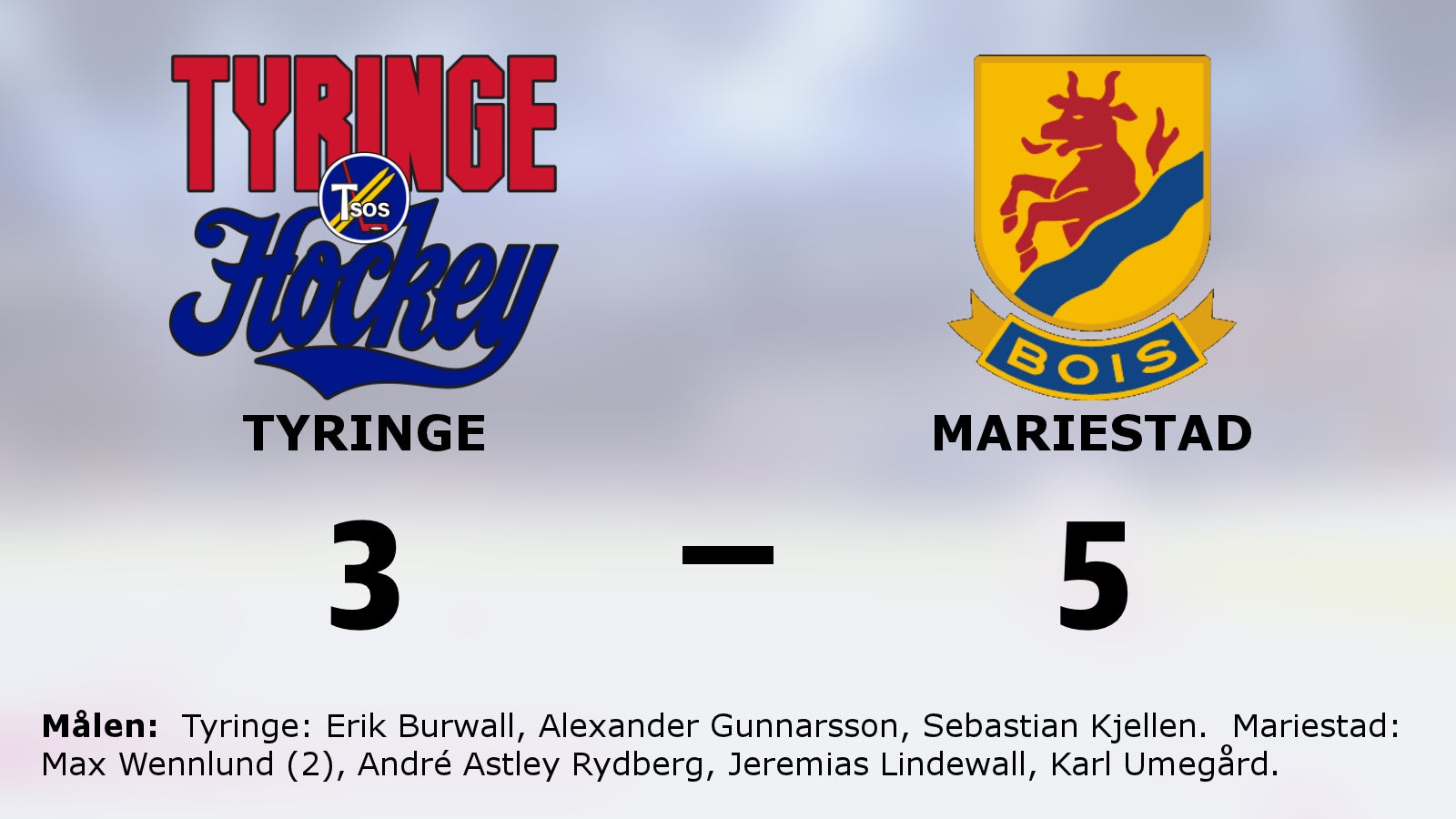 Max Wennlund het när Mariestad besegrade Tyringe