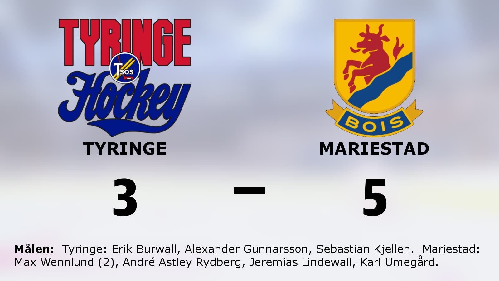 Max Wennlund het när Mariestad besegrade Tyringe