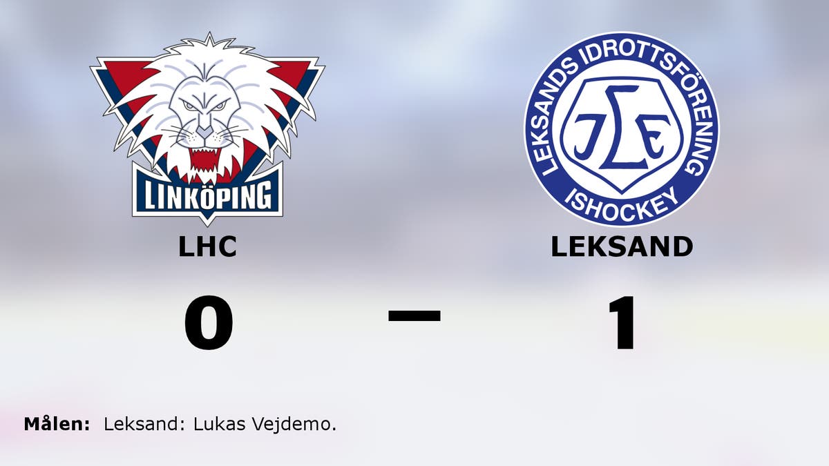 Lukas Vejdemos mål avgörande när Leksand vann mot LHC
