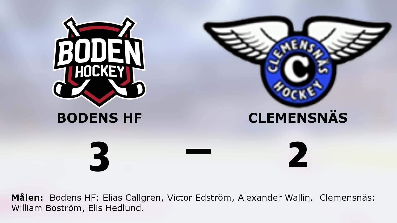 Fjärde raka för Bodens HF efter seger mot Clemensnäs