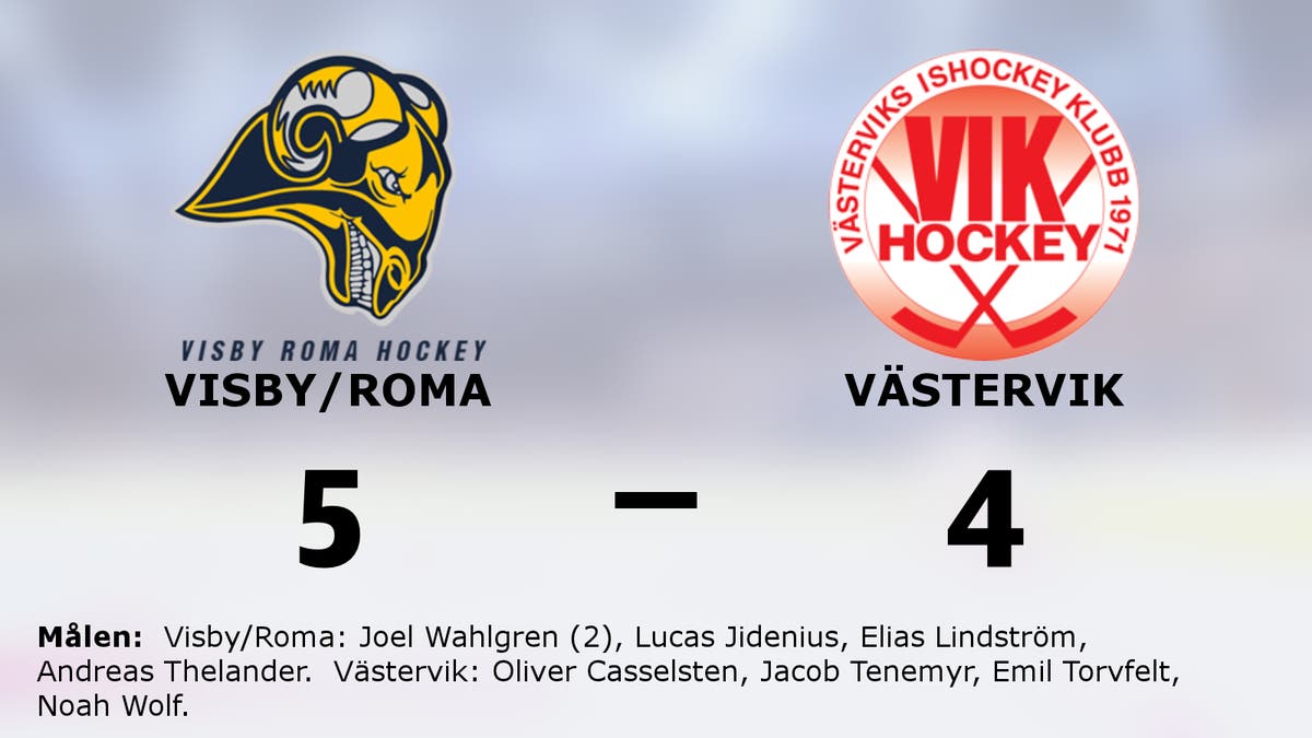 Visby/Roma vann efter förlängning mot Västervik