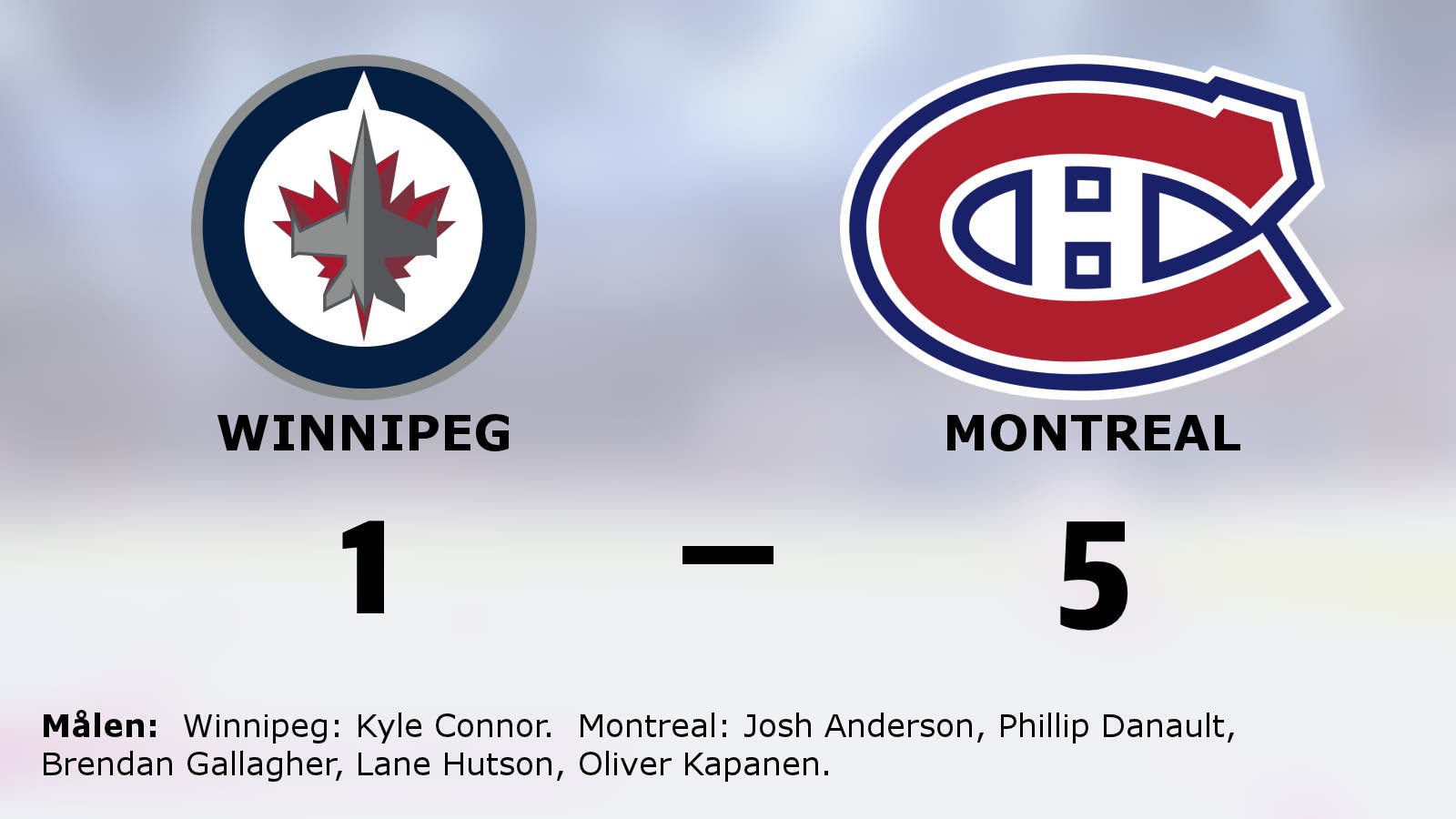 Montreal vann mot Winnipeg i NHL