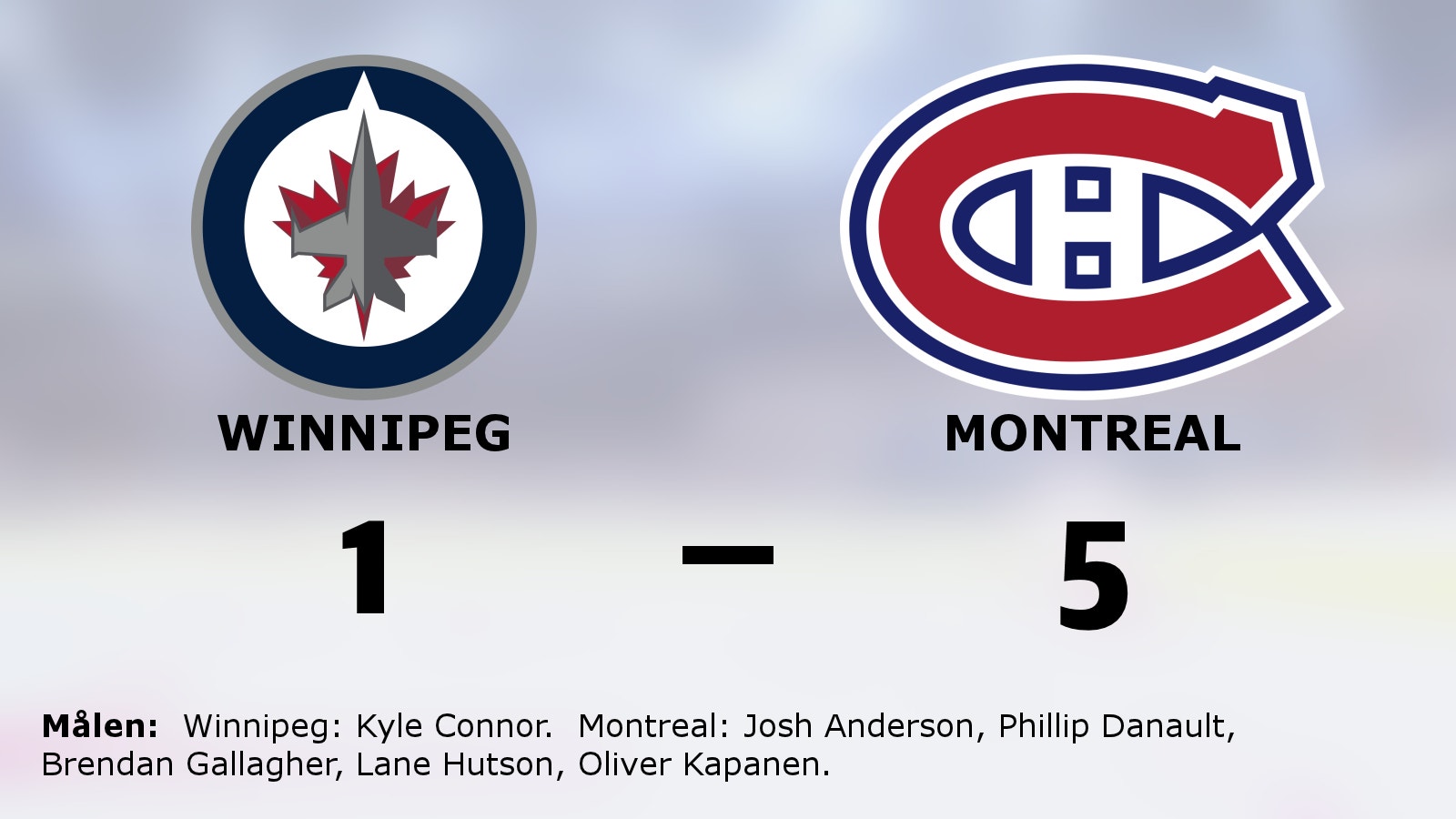 Montreal vann mot Winnipeg i NHL