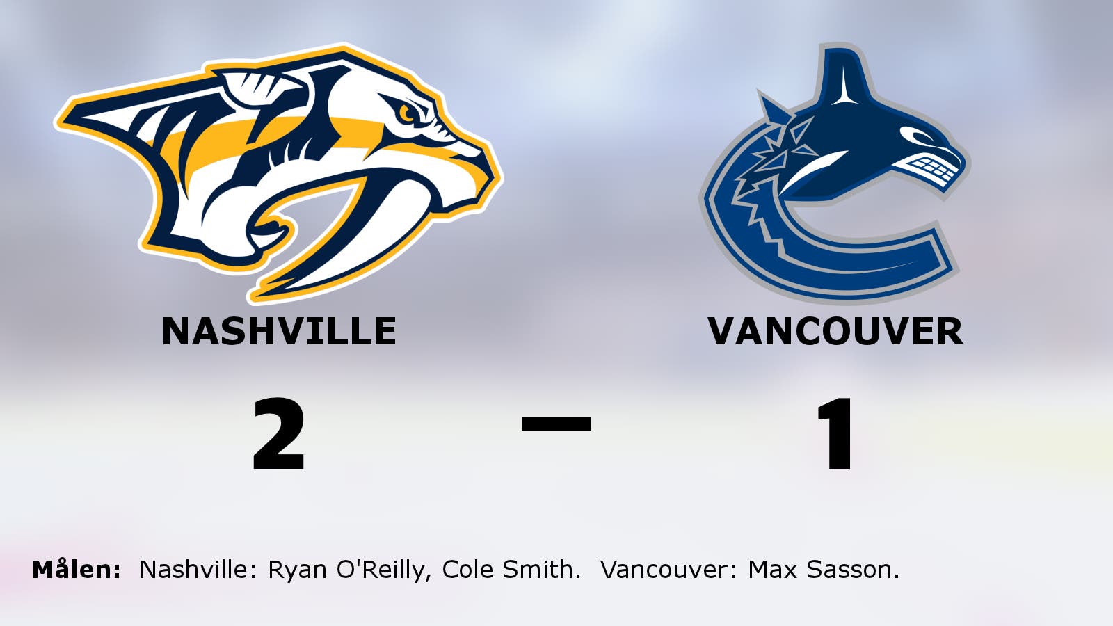 Seger för Nashville – steg åt rätt håll mot Vancouver