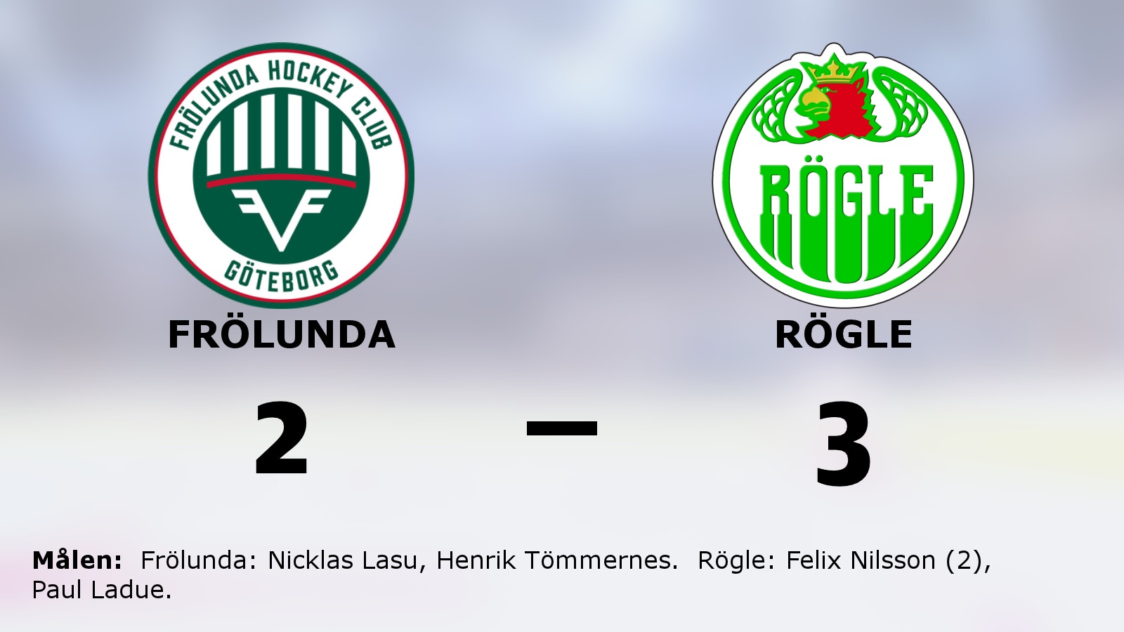 Rögle vann i förlängningen mot Frölunda