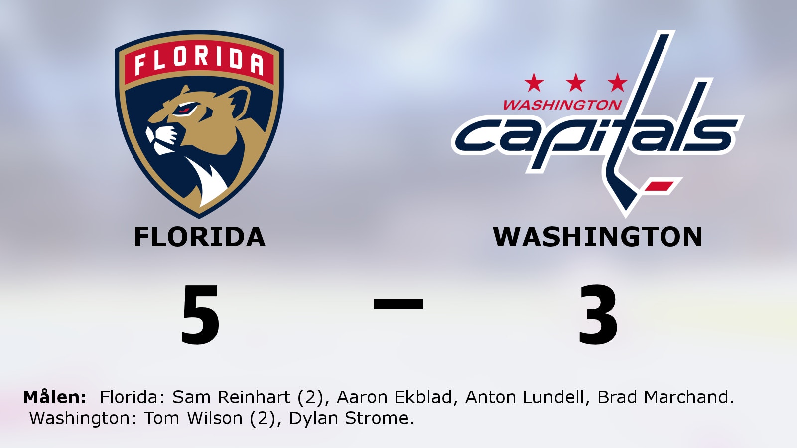 Tre poäng till Florida efter avgörande i slutperioden mot Washington