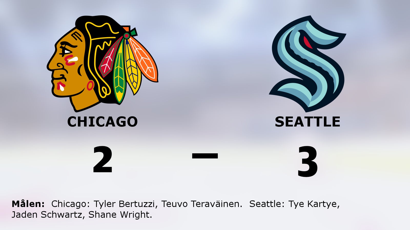 Seger för Seattle borta mot Chicago