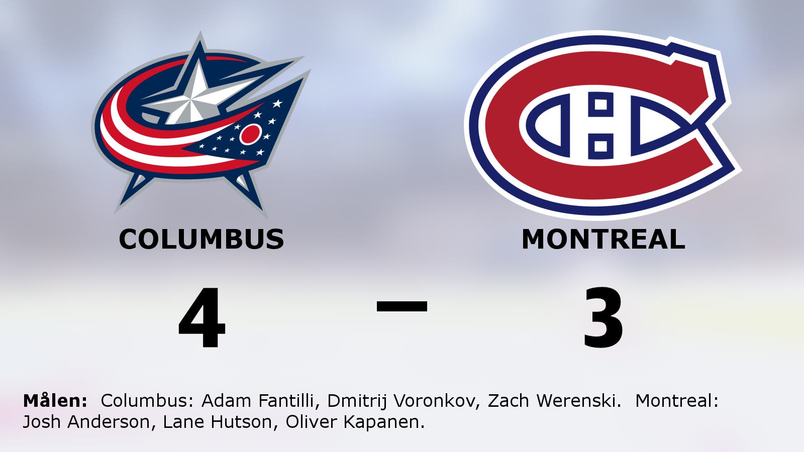 Straffar avgjorde när Columbus vann mot Montreal