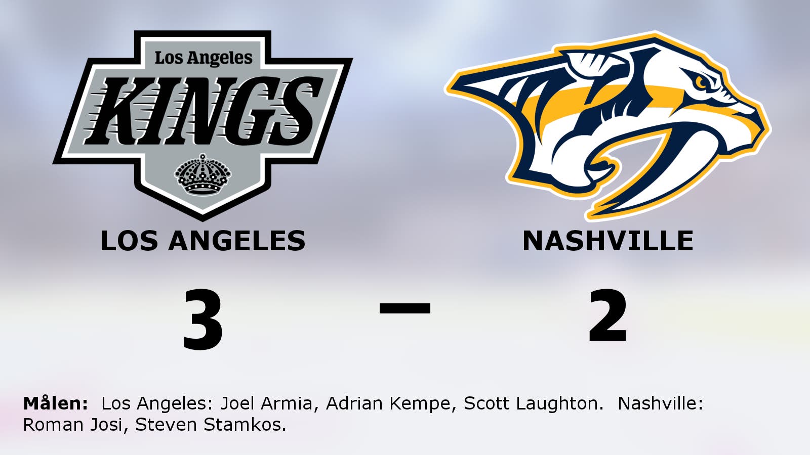 Los Angeles starkast i straffläggningen – vann hemma mot Nashville